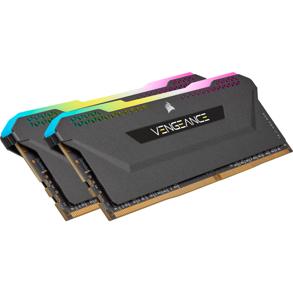 Corsair DDR4 3600MHz 16GB 2x8GB DIMM Unbuffered 18-22-22-42 XMP 2.0 VENGEANCE RGB PRO SL Black Heatspreader RGB LED 1.35V for AMD Ryzen & Intel