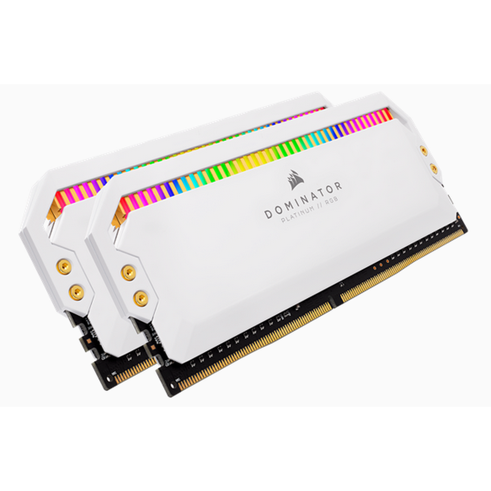 CORSAIR DOMINATOR PLATINUM DDR4 3200MHz 16GB 2x8GB DIMM XMP 2.0 White Heatspreader RGB LED 1.35V for AMD Ryzen