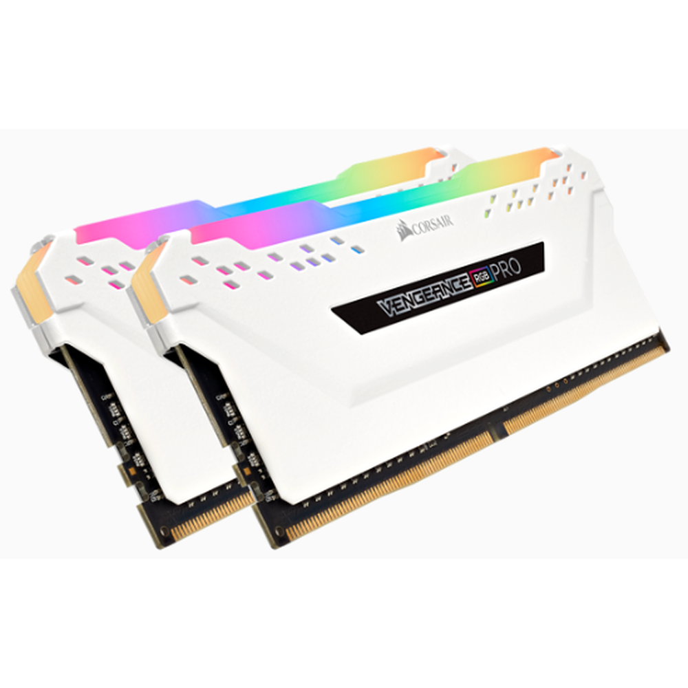 Corsair Vengeance RGB PRO DDR4 2666MHz 16GB 2 x 288 DIMM Unbuffered 16-18-18-35 White Heat spreader RGB LED 1.35V XMP 2.0