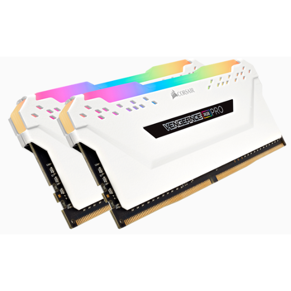 CORSAIR Vengeance RGB PRO DDR4 3000MHz 16GB 2 x 288 DIMM Unbuffered 15-17-17-35 White Heat spreaderRGB LED 1.35V XMP 2.0