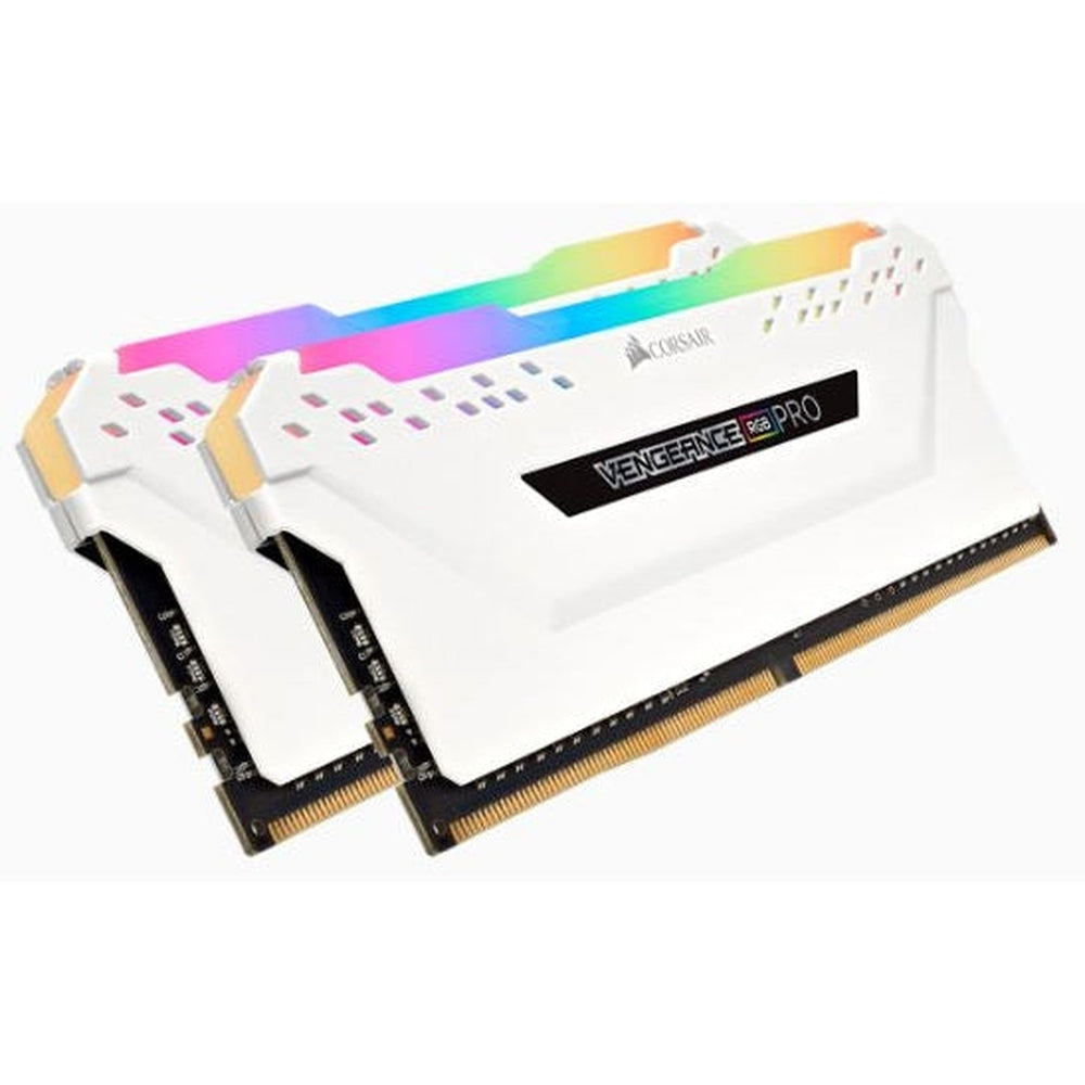 CORSAIR Vengeance RGB PRO DDR4 3200MHz 16GB 2 x 288 DIMM Unbuffered 16-18-18-36 White Heat spreader RGB LED 1.35V XMP 2.0