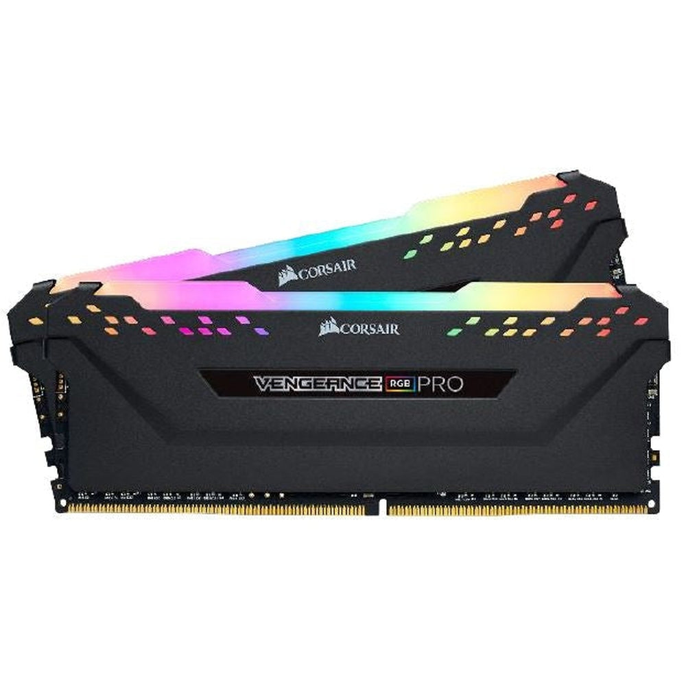 CORSAIR VENGEANCE RGB PRO 32GB (2 x 16GB) DDR4 DRAM 3200MHz C16 Memory Kit  Black