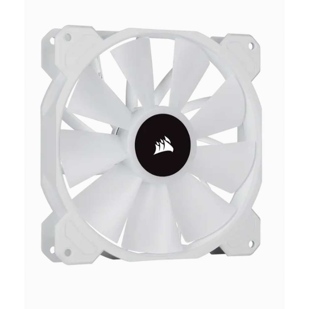 Corsair White SP140 RGB ELITE 140mm RGB LED Fan with AirGuide Dual Pack with Lighting Node CORE