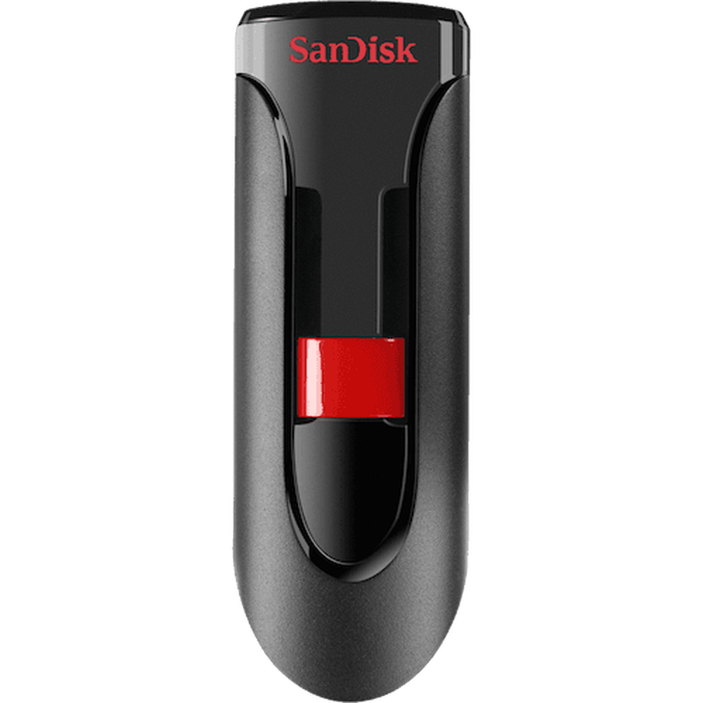 SanDisk Cruzer Glide 3.0 USB Flash Drive CZ600 64GB USB3.0 Black with red slider retractable design 5Y