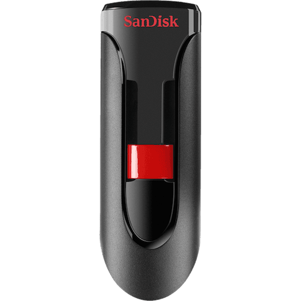 SanDisk Cruzer Glide 3.0 USB Flash Drive CZ600 32GB USB3.0 Black with red slider retractable design 5Y