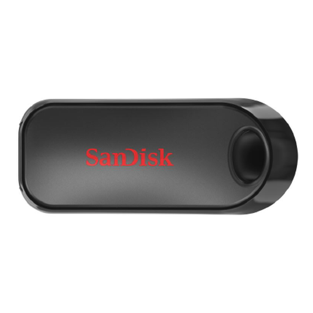 SanDisk Cruzer Snap USB Flash Drive CZ62 64GB USB2.0 Black Retractable Design 5Y