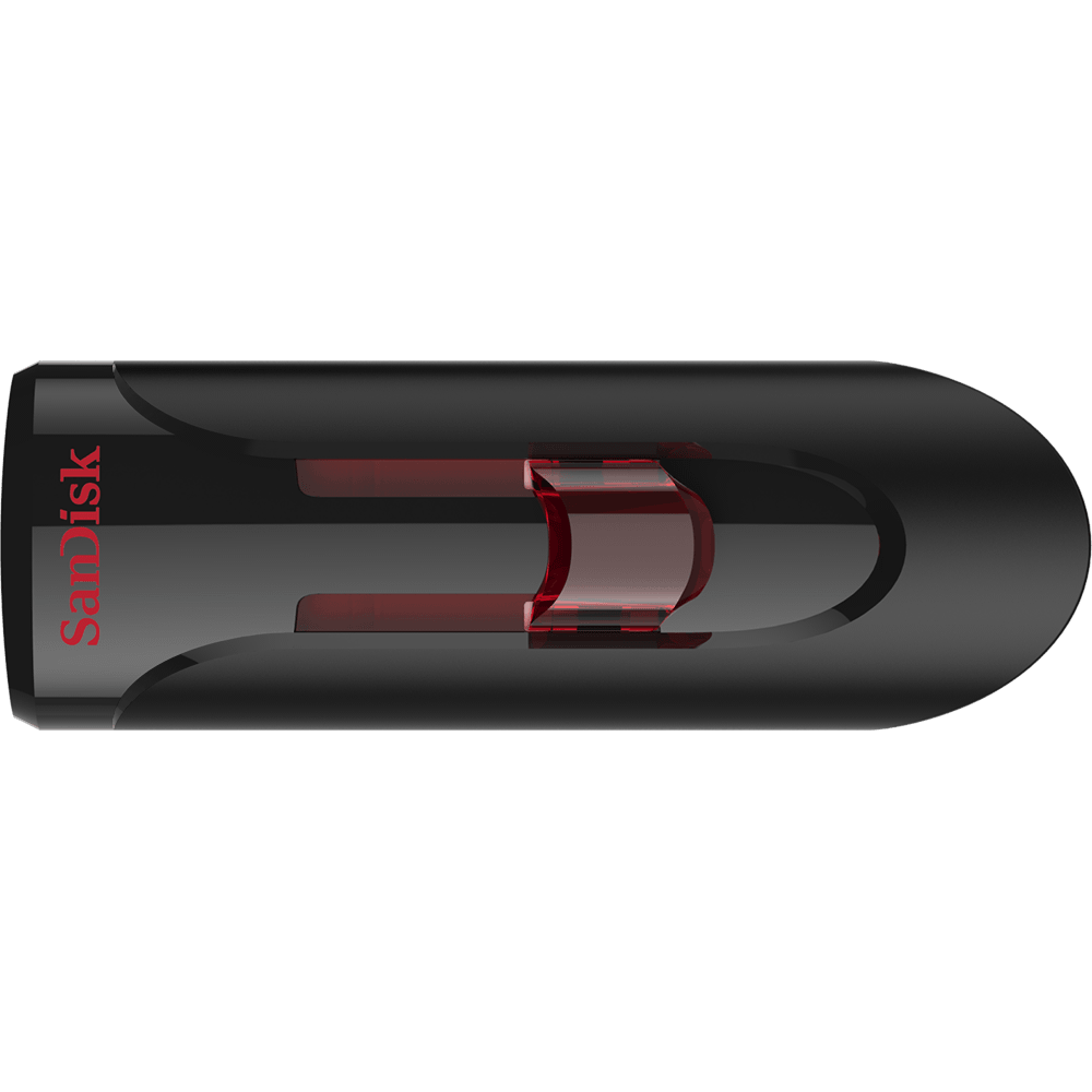 SanDisk Cruzer Glide 3.0 USB Flash Drive CZ600 256GB USB3.0 Black with red slider retractable design 5Y
