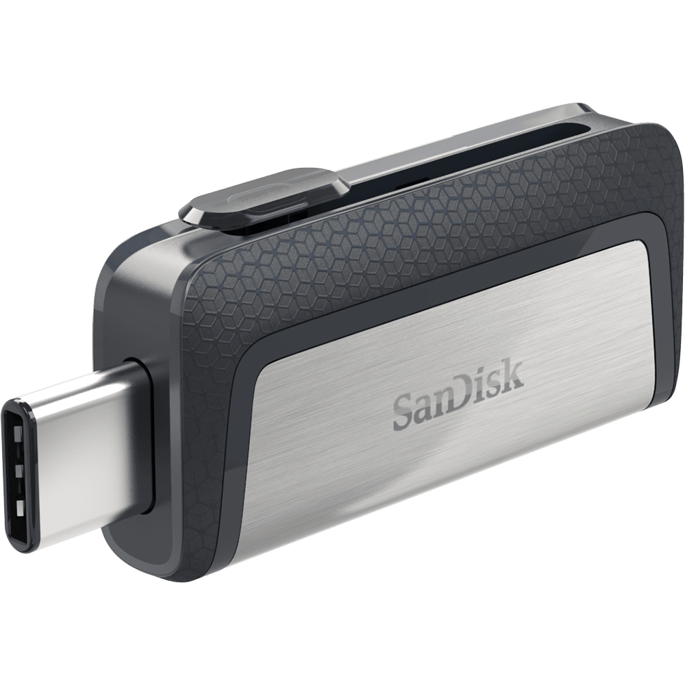 SanDisk Ultra Dual Drive USB Type C SDDDC2 32GB USB Type C Blk USB3.1/Type C reversible Retractable Type-C enabled Android 5Y