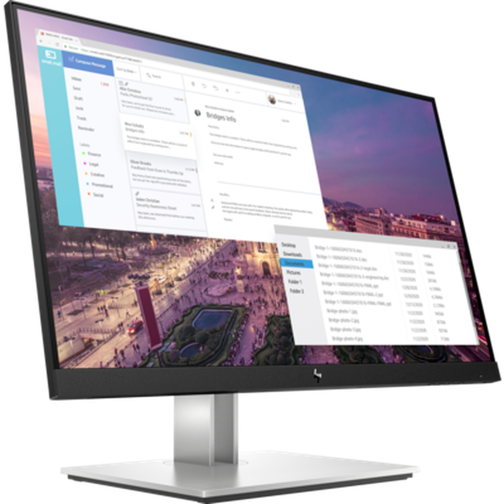 HP E23 G4 23" FHD IPS EYE EASE 16:9 1920x1080 VGA+DP+HDMI Tilt Swivel Pivot Height USB 3 Yrs (replaces E233 1FH46AA)