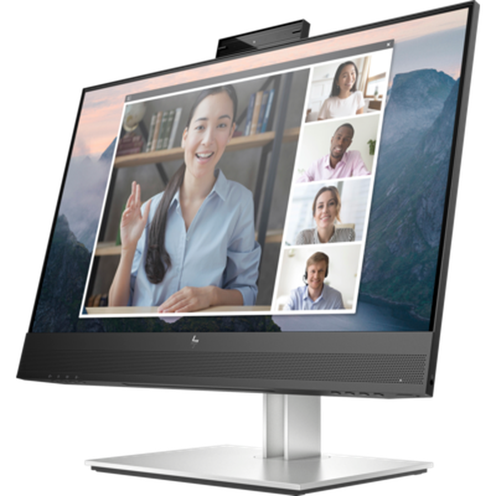 HP E24mv G4 23.8" FHD IPS EYE EASE 16:9 1920x1080 WEBCAM SPEAKERS VGA+DP+HDMI+USB Tilt Swivel Pivot Height 3 Yrs