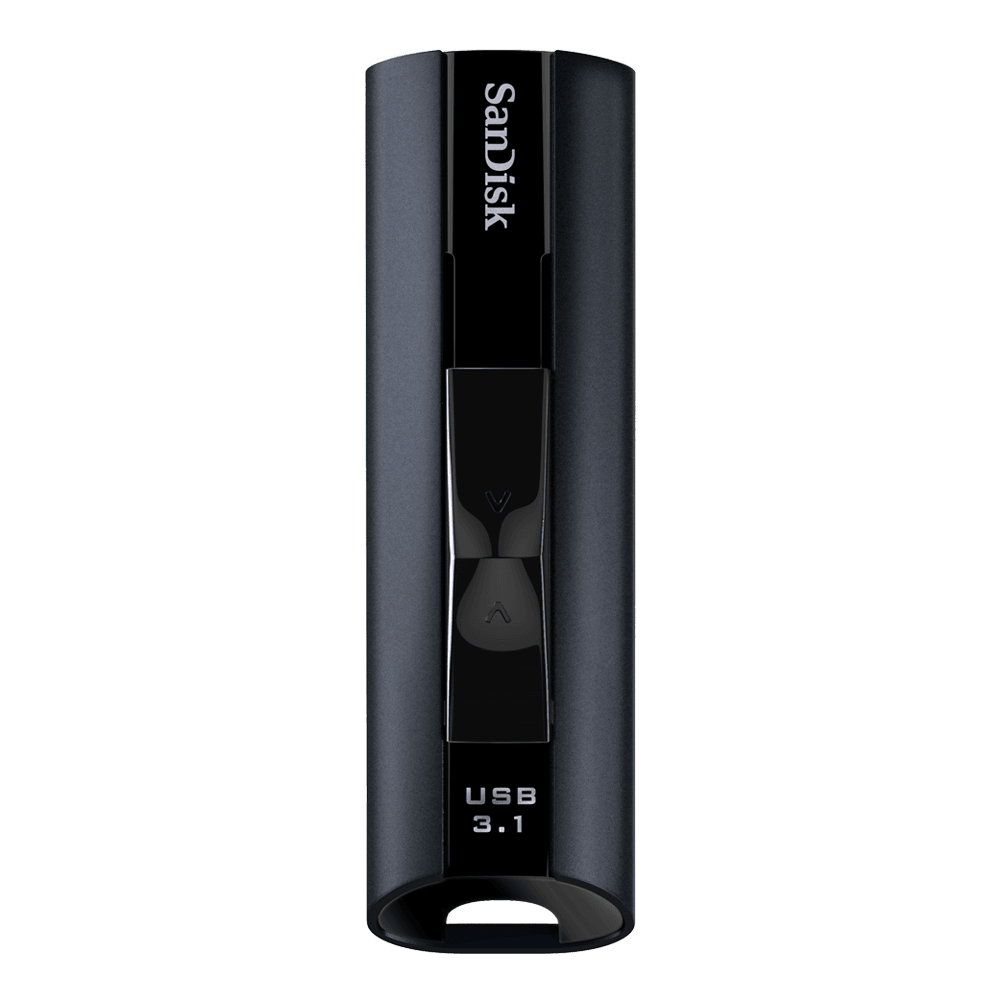 SanDisk Extreme Pro USB 3.1 Solid State Flash Drive CZ880 128GB USB3.0 Black Sophisticated durable Aluminum Metal Casing Lifetime Limited