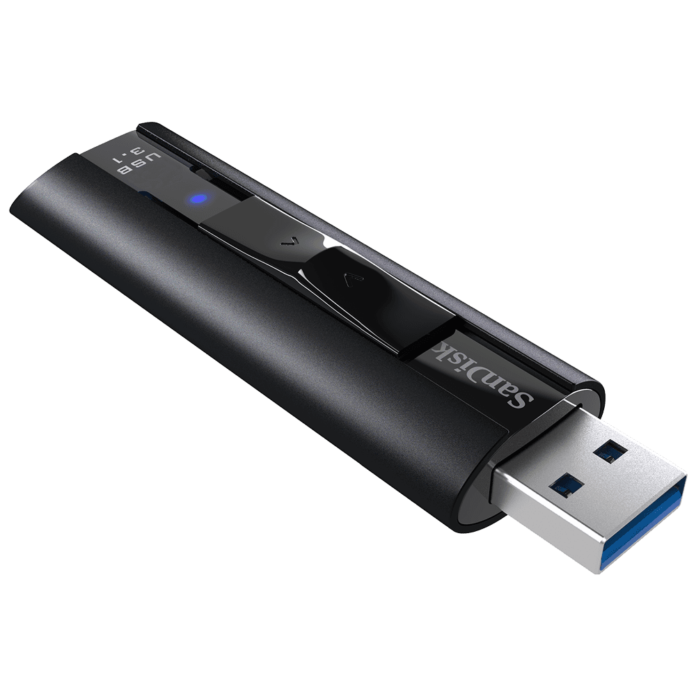 SanDisk Extreme Pro USB 3.1 Solid State Flash Drive CZ880 256GB USB3.0 Black Sophisticated durable Aluminum Metal Casing Lifetime Limited