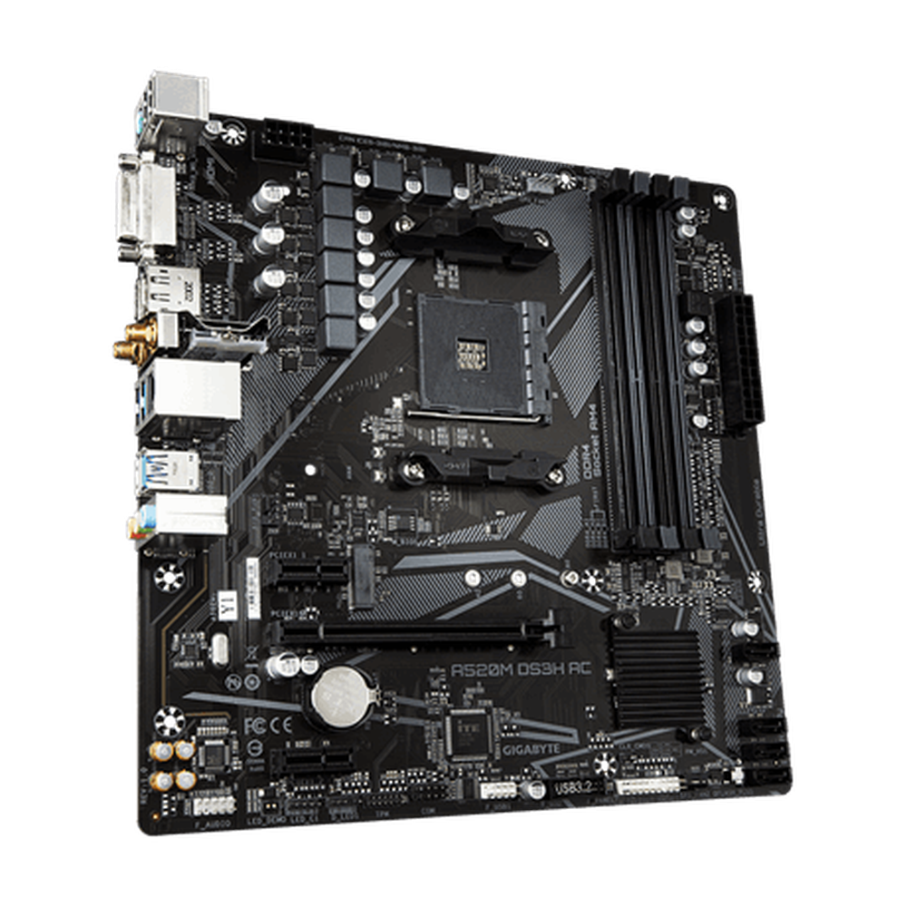 Gigabyte AMD A520 Motherboard with Pure Digital VRM Solution High Quality Audio GIGABYTE Gaming LAN w Bandwidth Management PCIe 3.0 x4 M.2 RGB FUSION 2.0