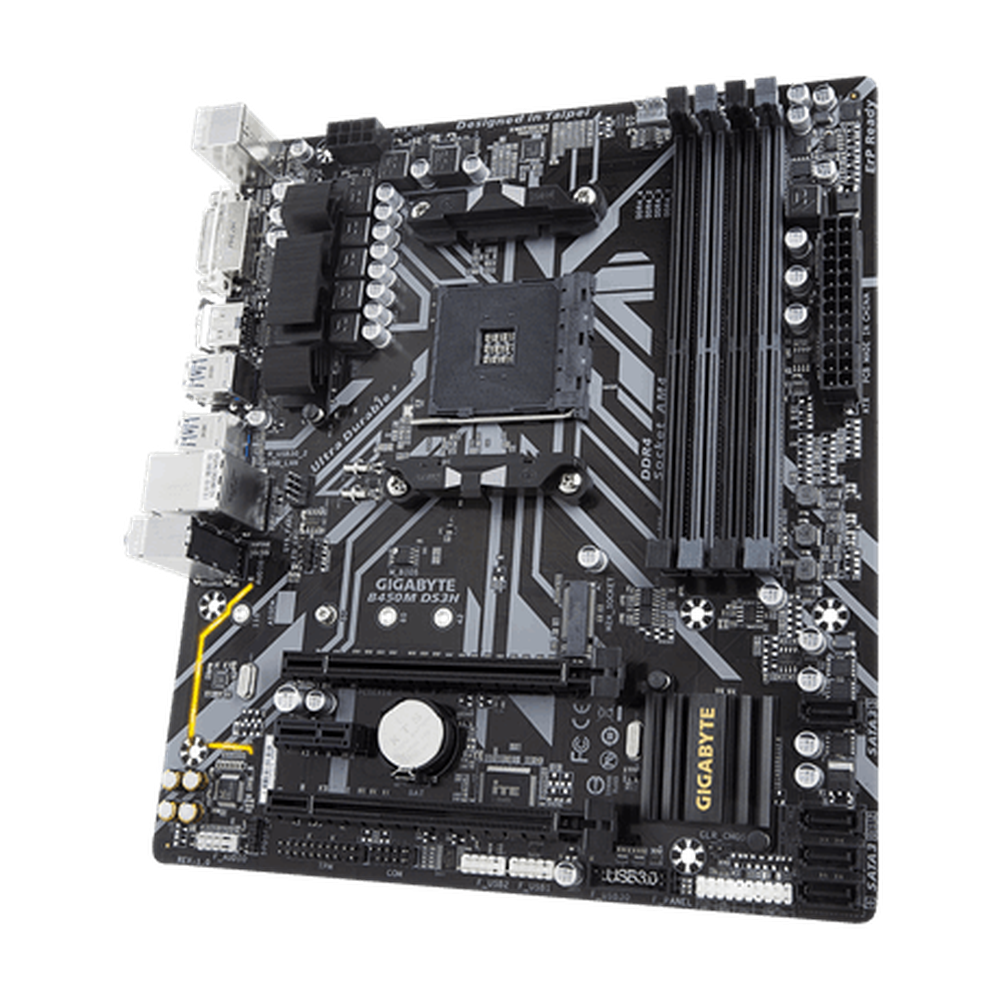 Gigabyte AMD B450 ULTRA DURABLE AM4 4xDDR4 1xDVI 1xHDMI 1xRJ45 3xPCI-E mATX 1xM.2 4xSATA