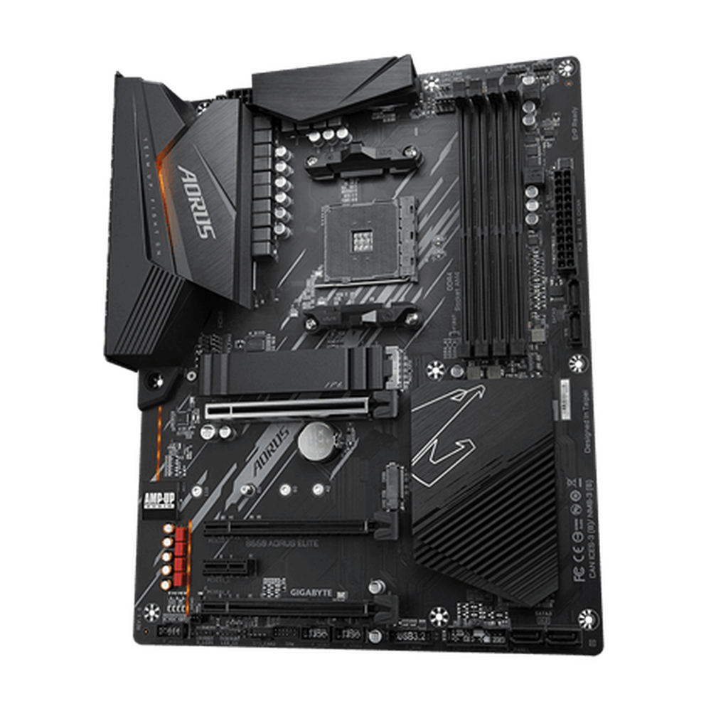 GIGABYTE AMD B550 AORUS ELITE AMD Socket AM44 x DDR4 DIMM1 x DVI-D1 x HDMI x SATA 3 4 x USB 3.2 4 x USD2.0 1 x1 PCIE4 2 x PCIE 3 1 x M.2