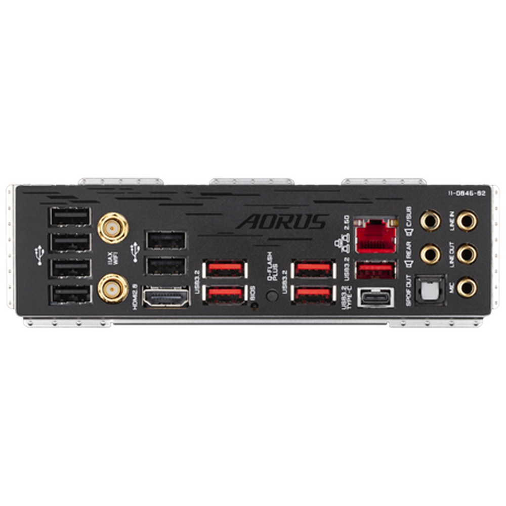 GIGABYTE AMD B550 AORUSAMD Socket AM41 x HDMI port6 x USB 2.0 ports5 x USB 3.2 Gen 2 Type-A ports1 x USB Type-C port3 x M.2 6 x SATA 1xPCIE4