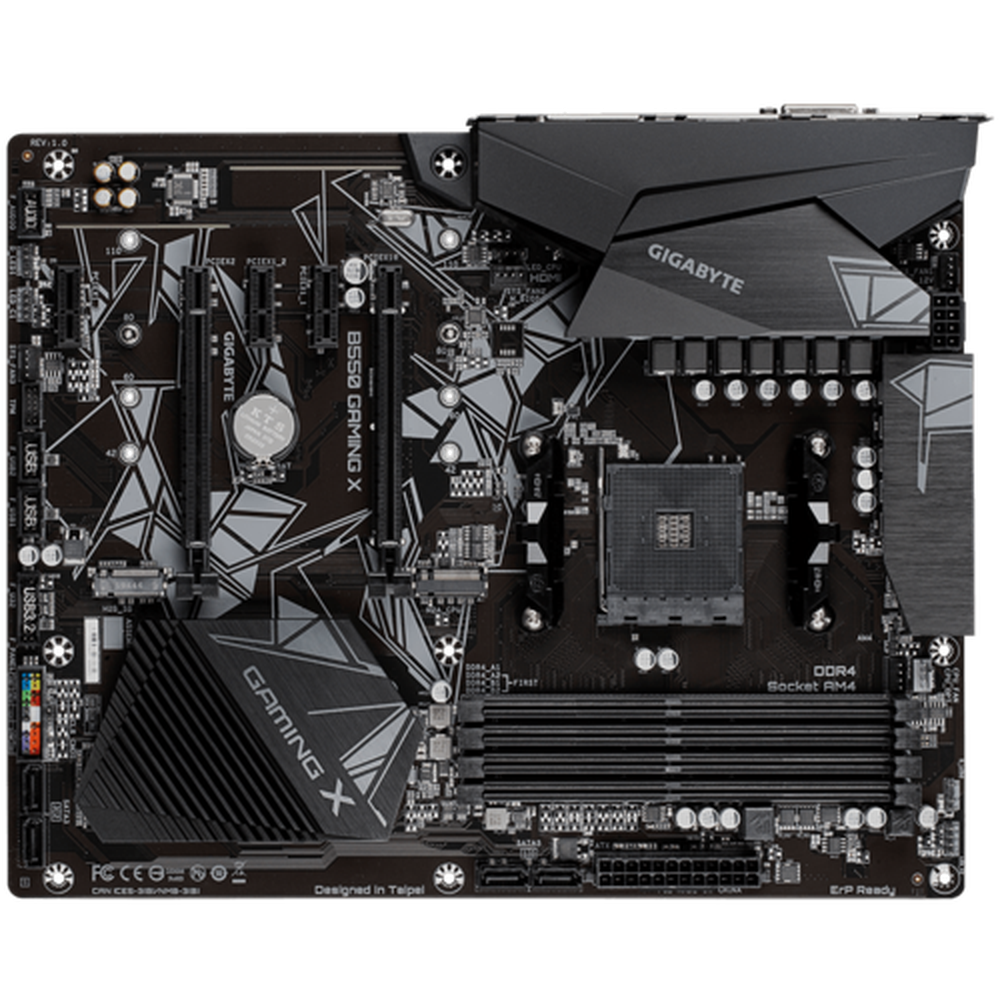 Gigabyte AMD B550 Gaming MB W Digital VRM GIGABYTE Gaming LAN w Bandwidth Mngmnt PCIe 4.0/3.0 x4 M.2 RGB FUSION 2.0 Smart Fan 5
