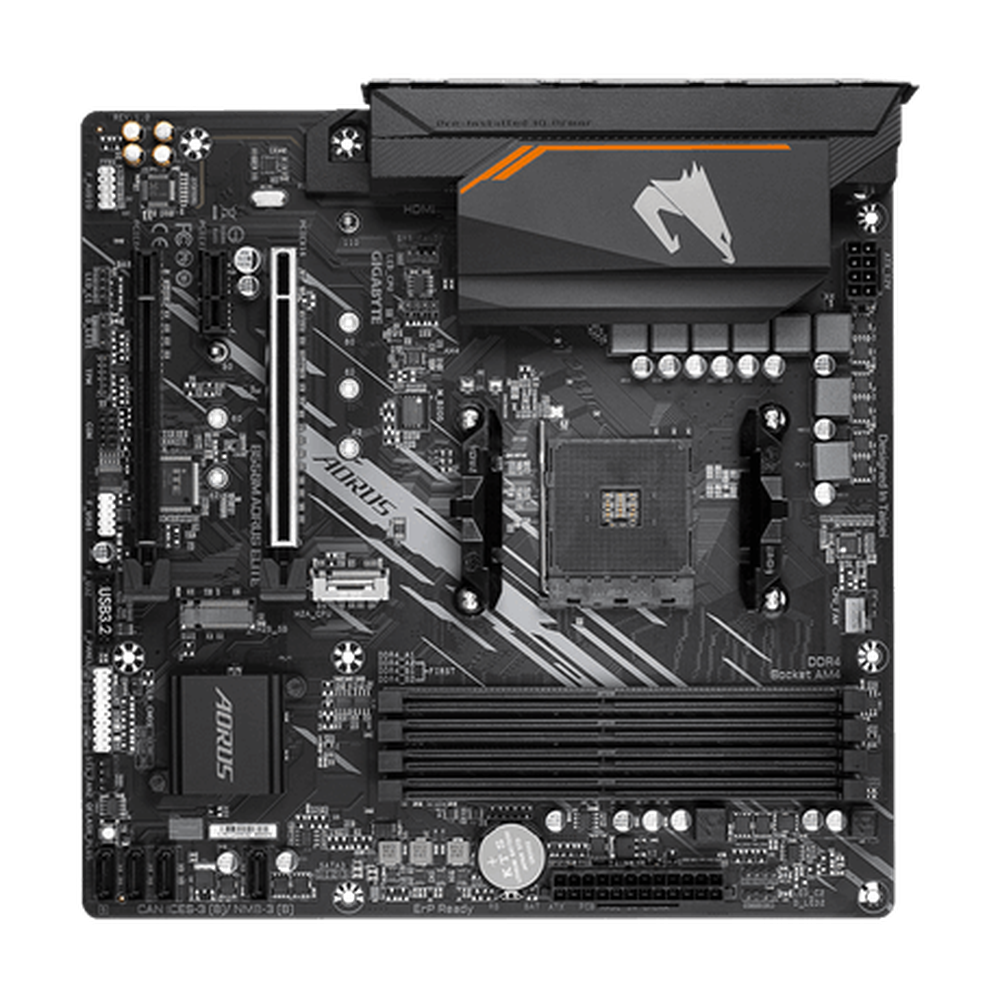 Gigabyte AMD B550 Ultra Durable MBwPure Digital VRM Solution PCIe 4.0 x16 Slot Dual PCIe 4.0/3.0 M.2 Connectors GIGABYTE 8118 Gaming LAN Smart Fan 5 w FAN