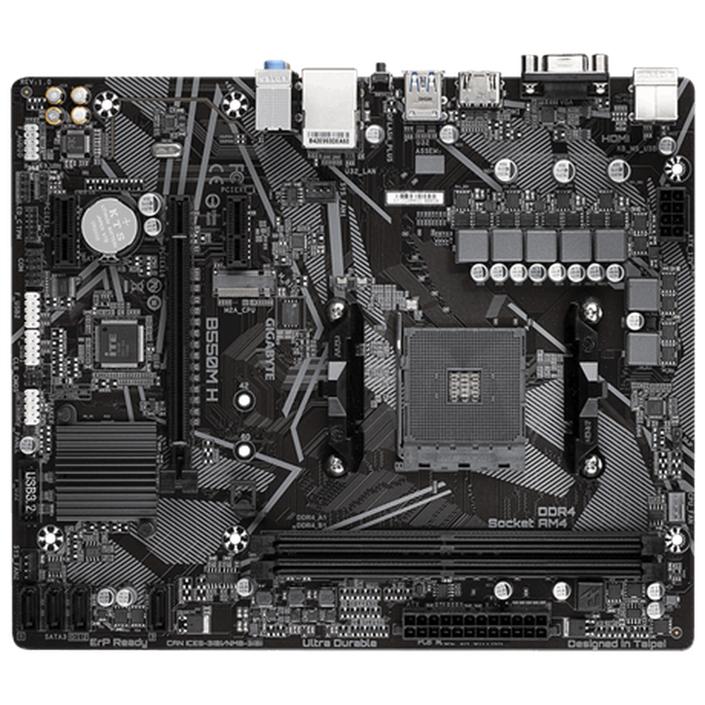 Gigabyte AMD B550 Ultra Durable MB w/Pure Digital VRM Solution GIGABYTE Gaming LAN with Bandwidth Management PCIe 4.0/3.0 x4 M.2 RGB FUSION 2.0