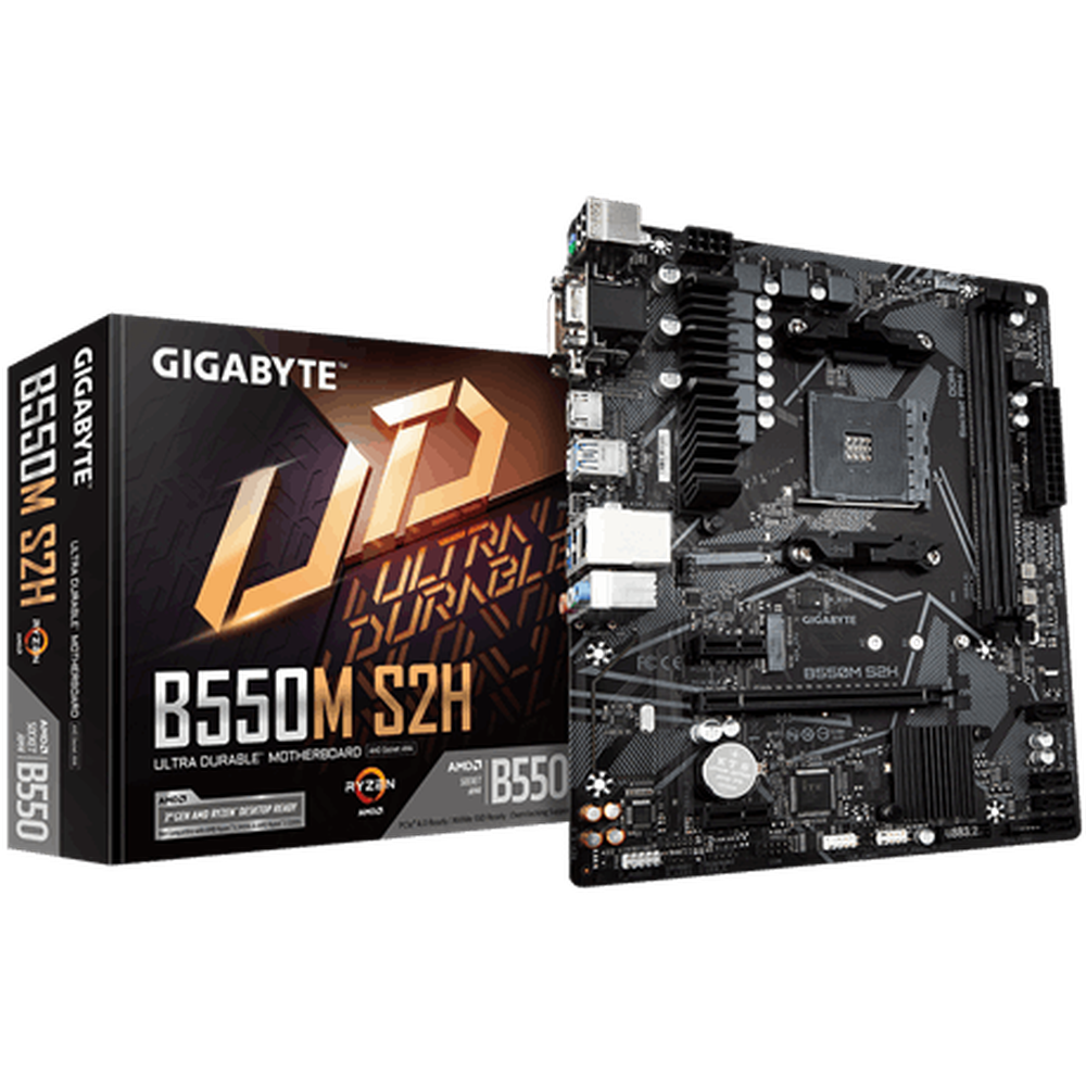 Gigabyte AMD B550 Ultra Durable MB w/Pure Digital VRM Solution GIGABYTE Gaming LAN with Bandwidth Management PCIe 4.0/3.0 x4 M.2 RGB FUSION 2.0 Smart Fan 5