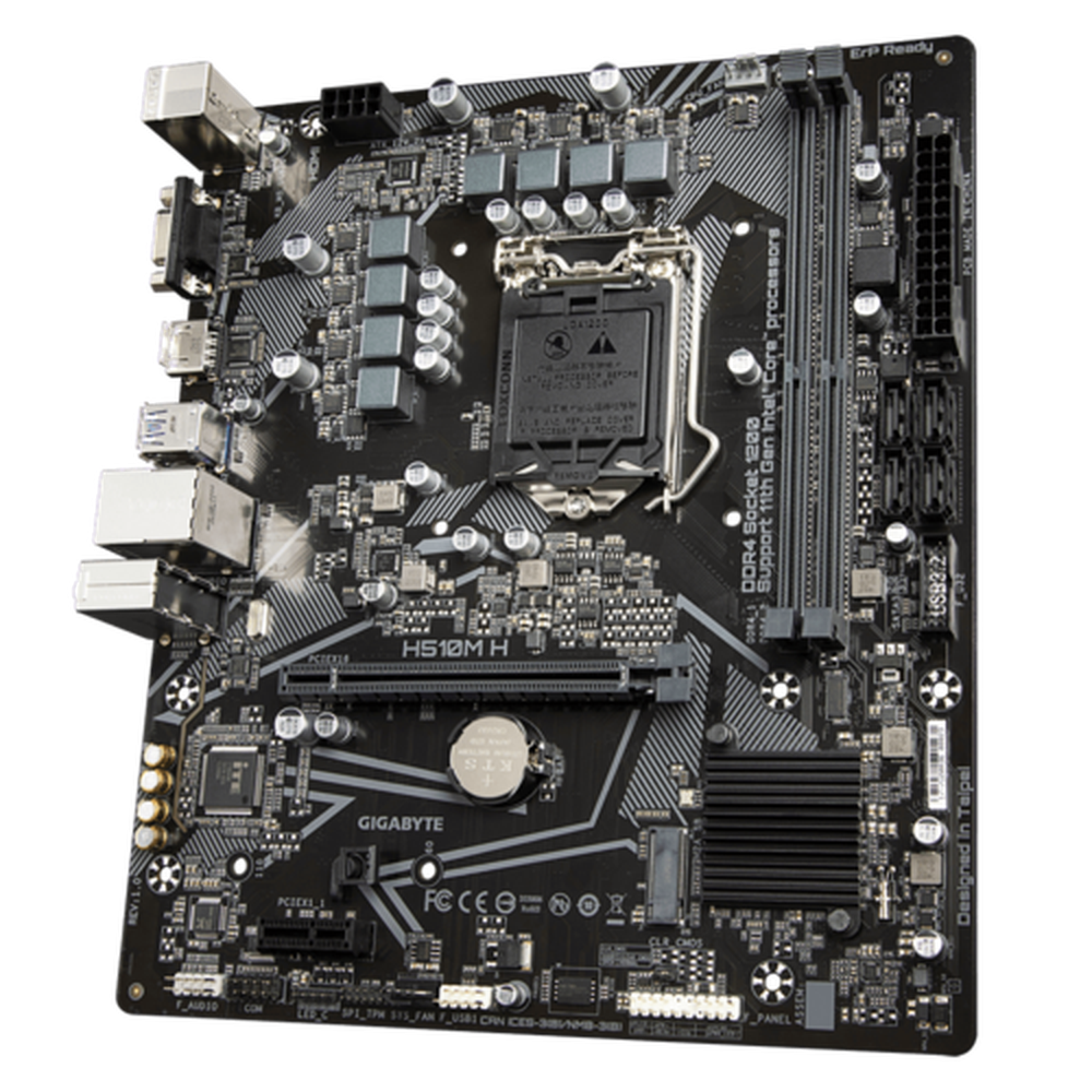 Gigabyte Intel H510M Ultra Durable MB w 6+2 Phases Digital VRM PCIe 4.0 Realtek 8118 Gaming LAN Anti-Sulfur Resistor Smart Fan 6
