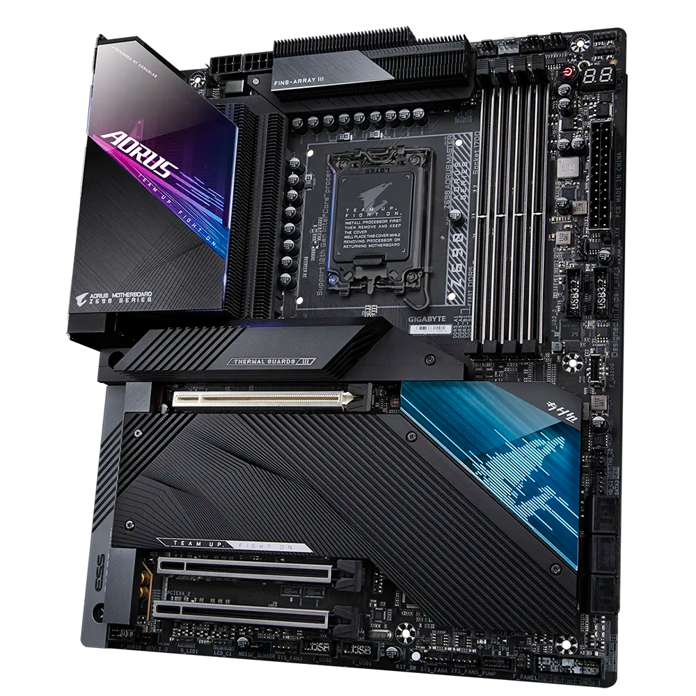 Gigabyte Intel Z690 AORUS MB w Direct 19+1+2 Phases Digital VRM Design DDR5 XTREME MEMORY Design Fins-Array III HSinkTouch Heatpipe II M.2 Thermal Guard II