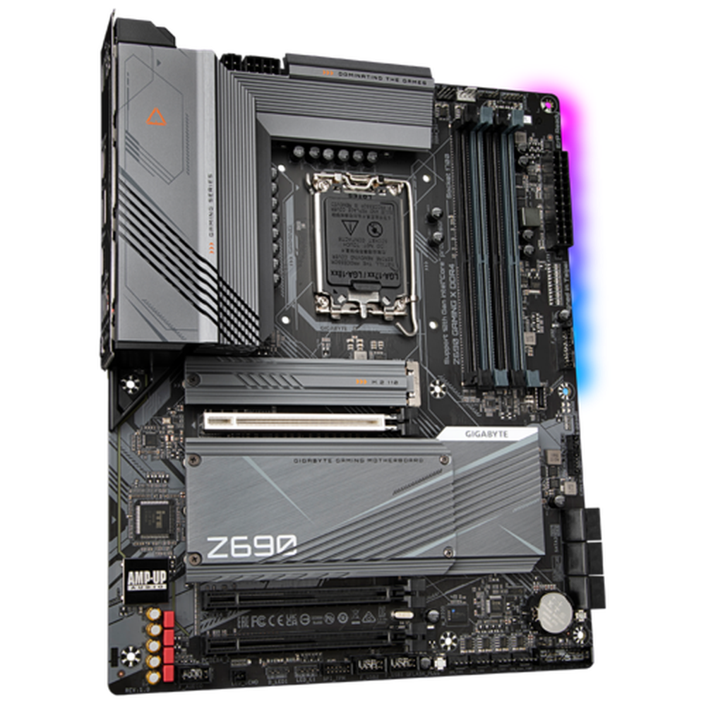 Intel Z690 GAMING MB w Direct 16+1+2 Phases Digital VRM PCIe 5.0 Fully Covered Thermal 4 x PCIe 4.0 M.2 w Enlarged Thermal Guard 2.5GbE LAN 120dB