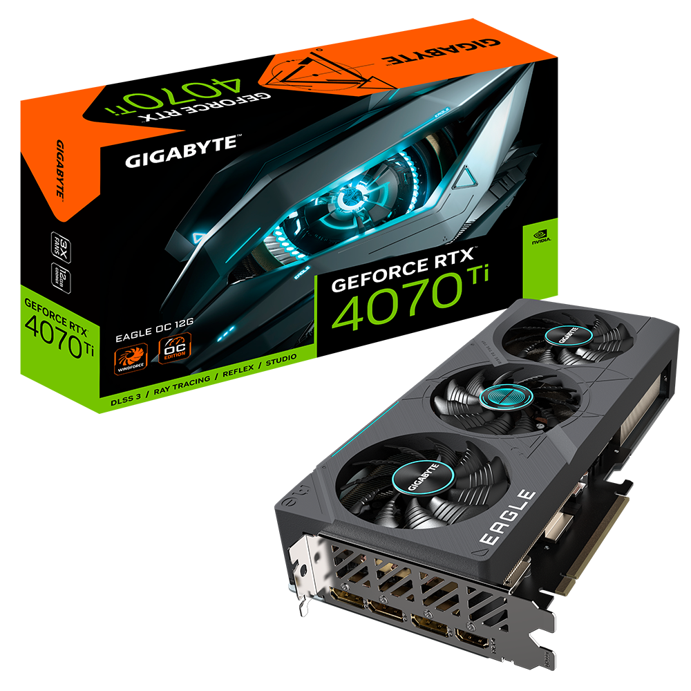 GeForce RTX 4070 Ti EAGLE 12G HDMI(Gold Plated)x1 DP(Gold Plated)x3 DirectX 12 OpenGL 4.6