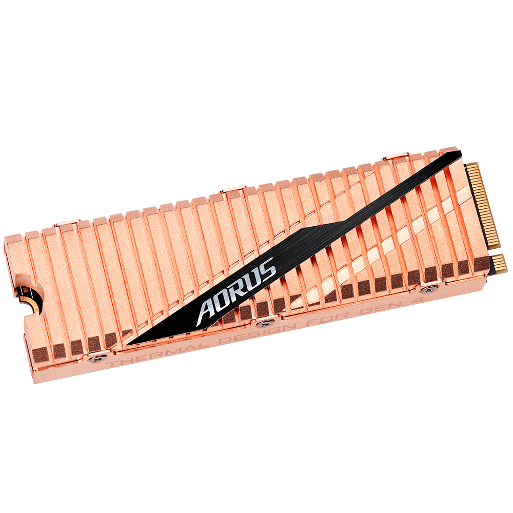 Gigabyte AORUS TLC SSD M.2(2280) NVMe PCIE 4x4 2TB Read: 5000MB/s(750k IOPs) Write: 4400MB/s(700k IOPs) 2GB DDR4 Cache 6.6W 5 Years Limited