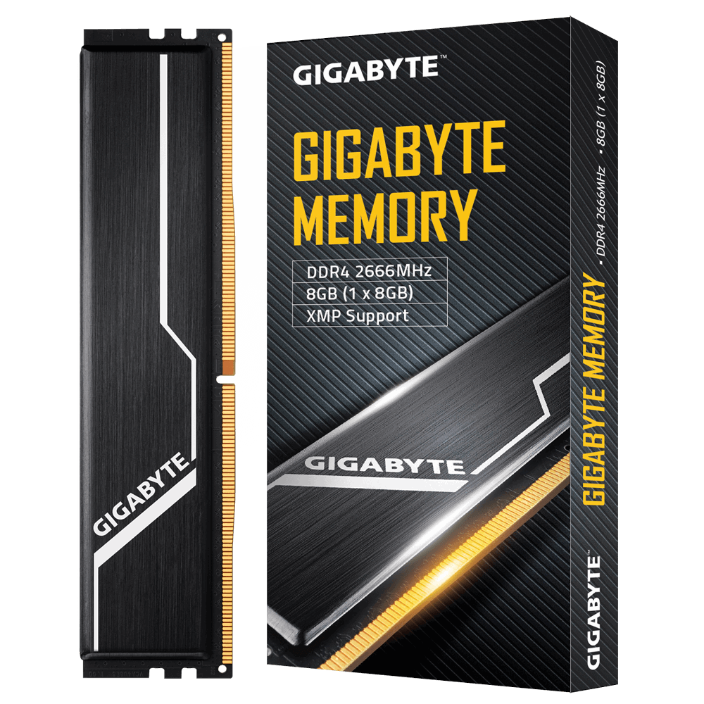 Gigabyte 8GB DDR4-2666 1.2V XMP 2.0 Black Heat Spreaders Limited Lifetime