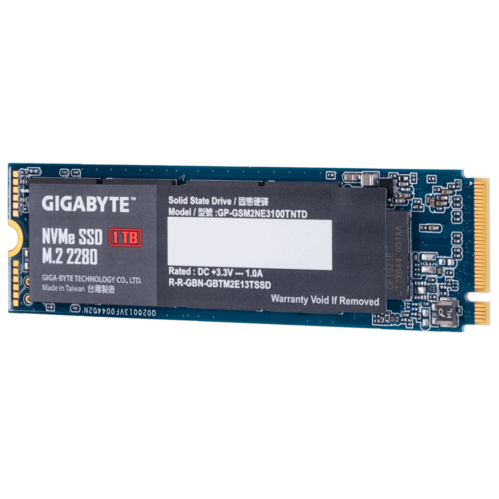Gigabyte SSD M.2(2280) NVMe PCIE 3x4 1TB Read:2500MB/s(295k IOPs)Write:2100MB/s(430k IOPs) 3.5W 5 Years Limited