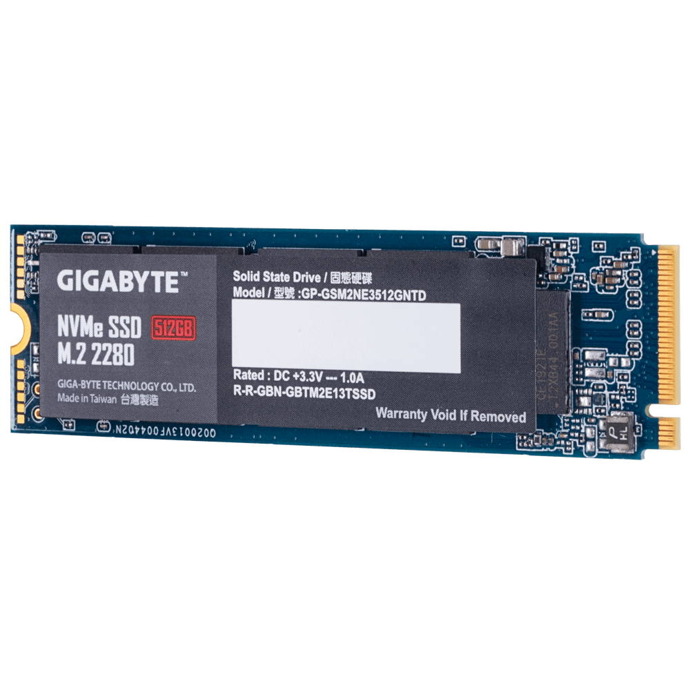 Gigabyte SSD M.2(2280) NVMe PCIE 3x4 512GB Read:1700MB/s(270k IOPs)Write:1550MB/s(340k IOPs) 3.3W 5 Years Limited
