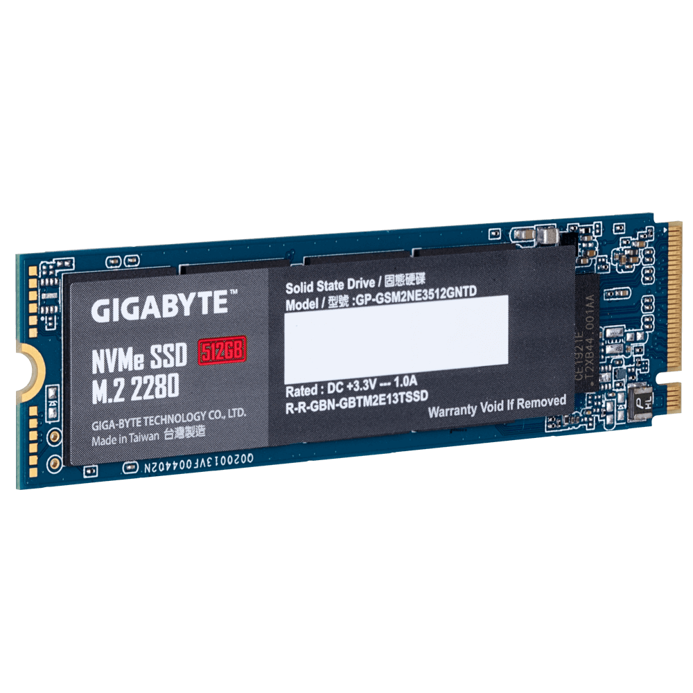 Gigabyte SSD M.2(2280) NVMe PCIE 3x4 512GB Read:1700MB/s(270k IOPs)Write:1550MB/s(340k IOPs) 3.3W 5 Years Limited