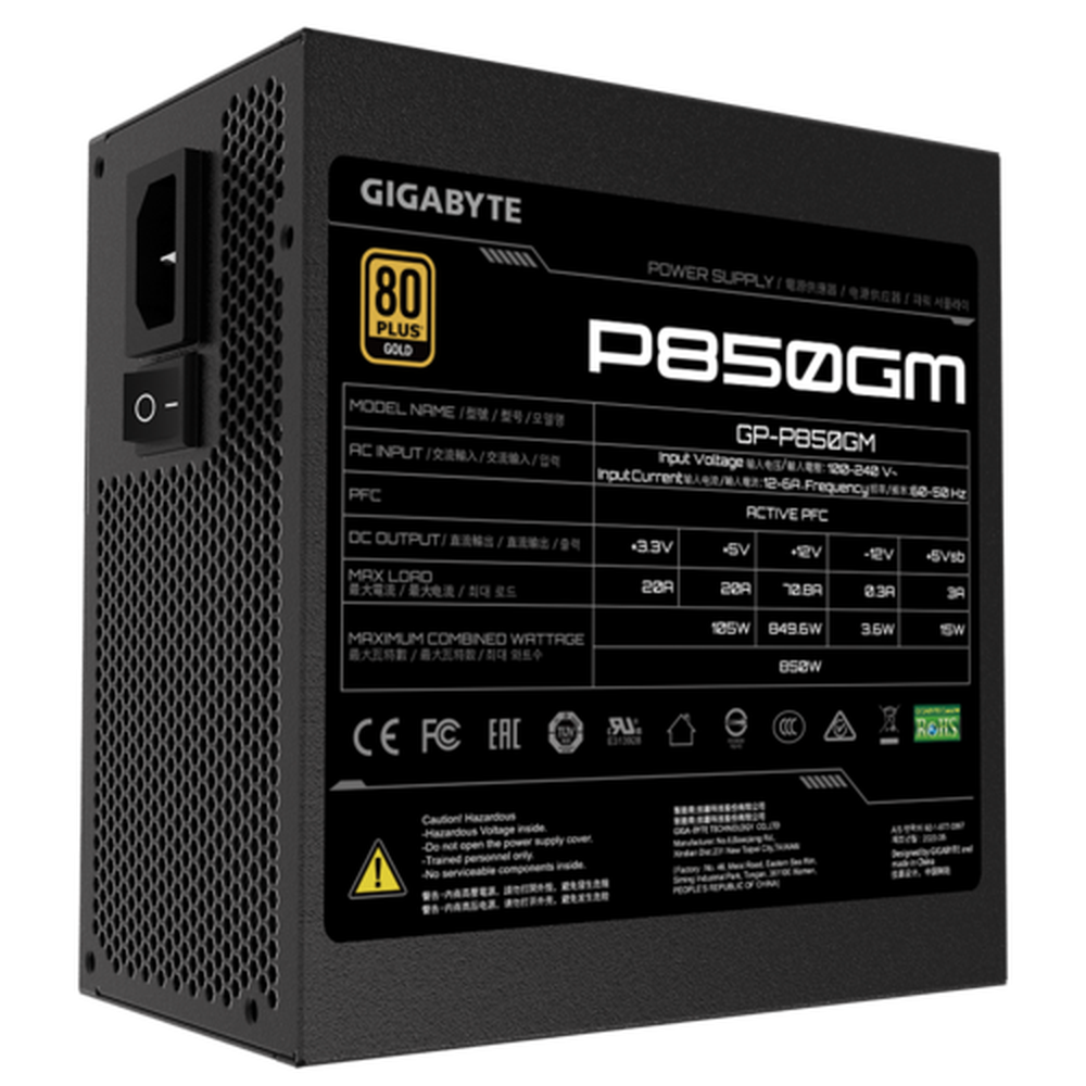 GIGABYTE 850W 80+ GOLD FULLY Modular-Power Supply