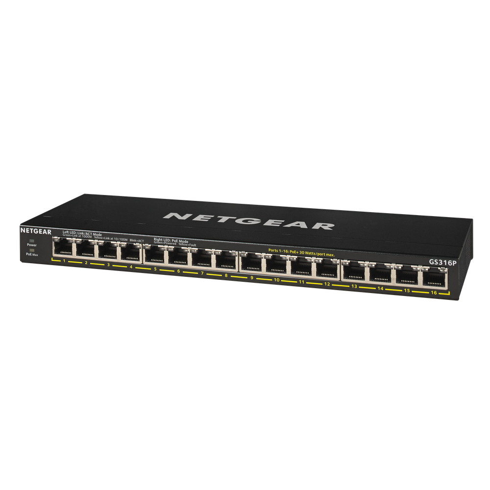 NETGEAR SOHO 16-port PoE+ Gigabit Unmanaged Switch (115W PoE Budget)