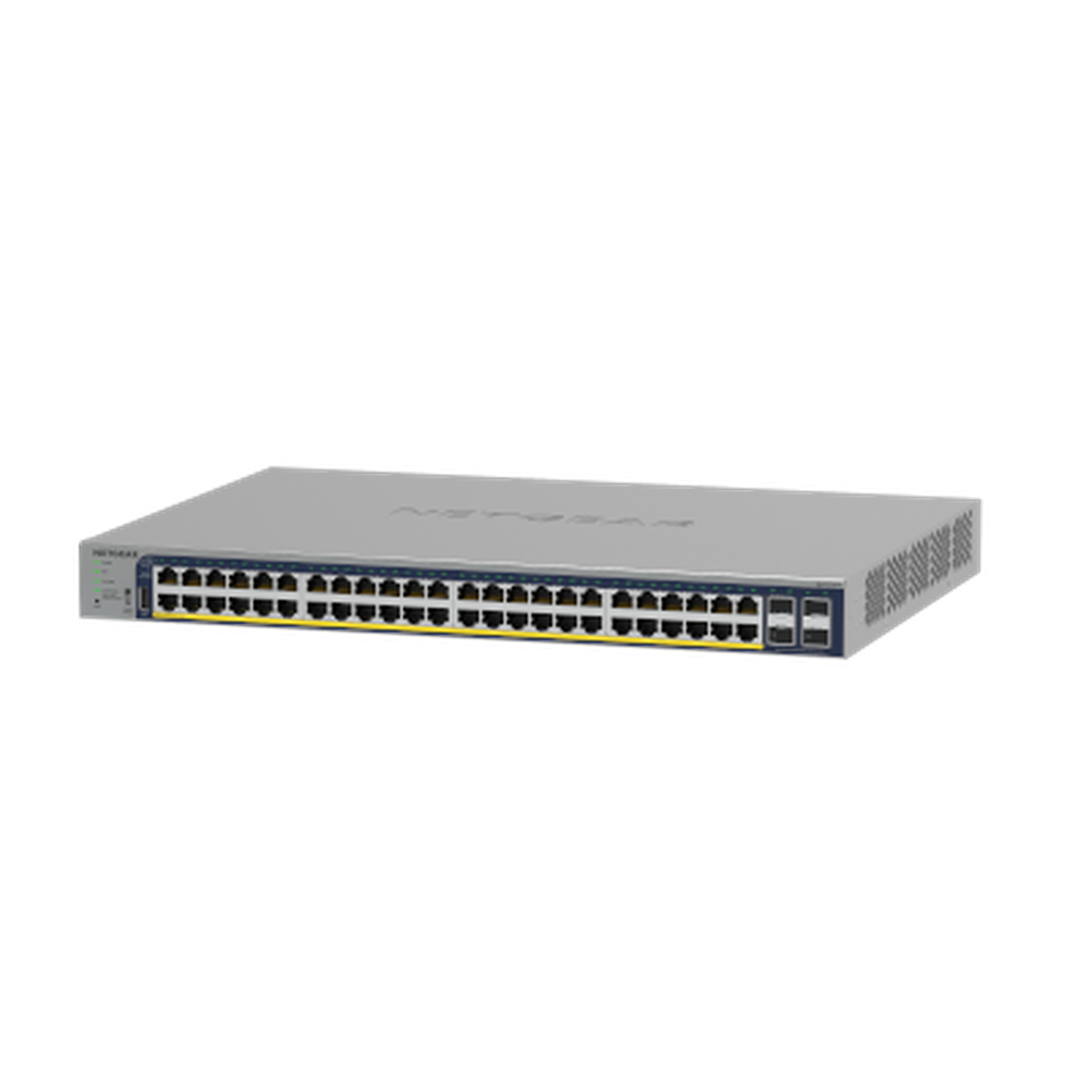 NETGEAR 52-Port PoE Gigabit Ethernet Smart Switch (GS752TP) - Managed with 48 x PoE+ @ 380W 4 x 1G SFP Desktop/Rackmount and ProSAFE Lifetime Prote