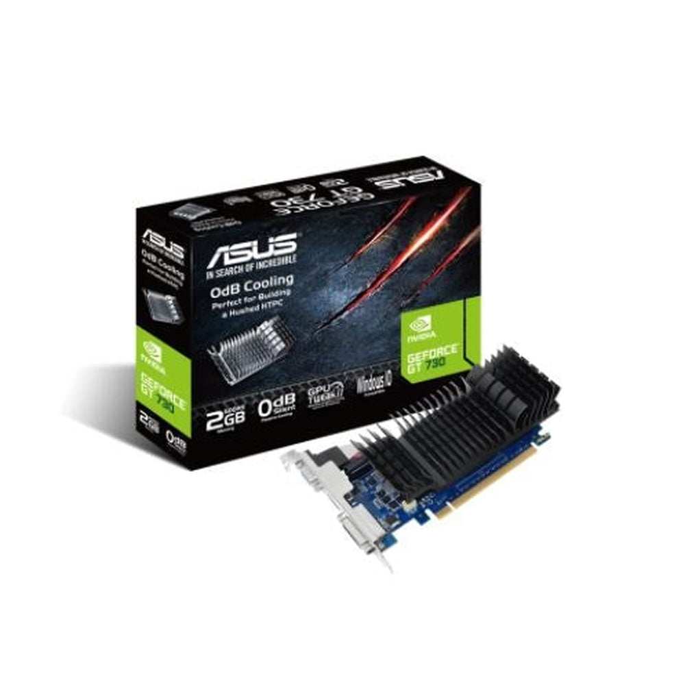 NVIDIA ASUS GeForce GT 730 2GB GDDR5 low profile graphics card for silent HTPC build (with I/O port brackets)