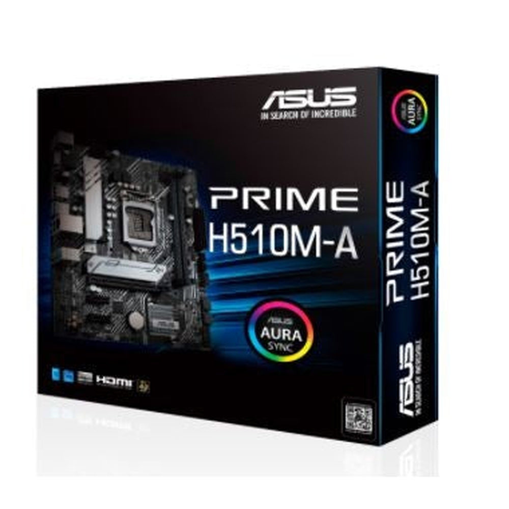Asus Intel H510 (LGA 1200) micro ATX motherboard with PCIe 4.0 32Gbps M.2 slot Intel 1 Gb Ethernet USB 3.2