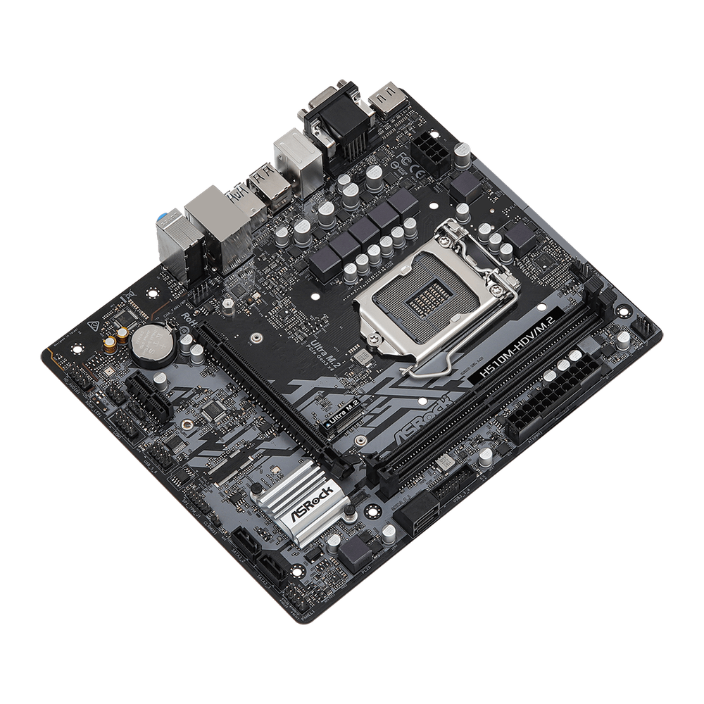 ASRock 10th Gen Intel Core and 11th Gen Intel CoreIntel H510 2 x DDR4 DIMM Slots 4 x SATA3 6.0 Gb/s