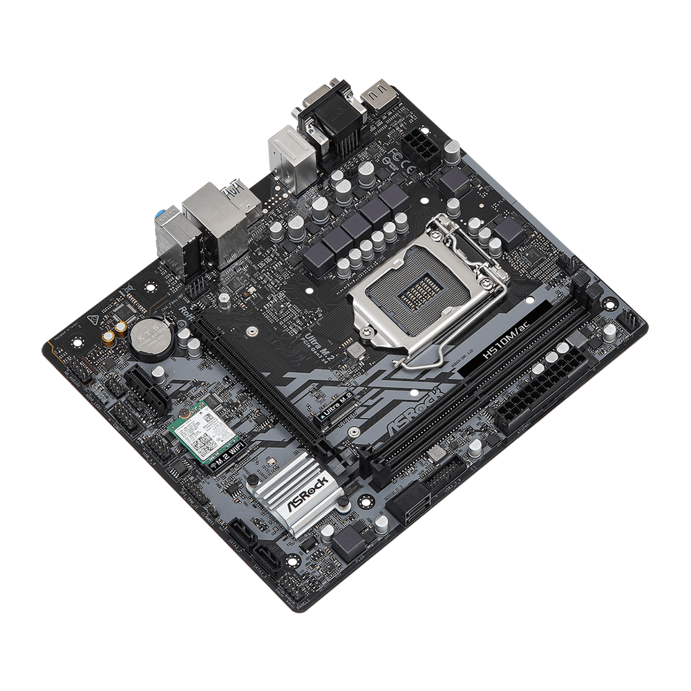 ASRock 10th Gen Intel Core Processors and 11th Gen Intel CoreIntel H510 2 x DDR4 DIMM Slots 4 x SATA3 6.0 Gb/s
