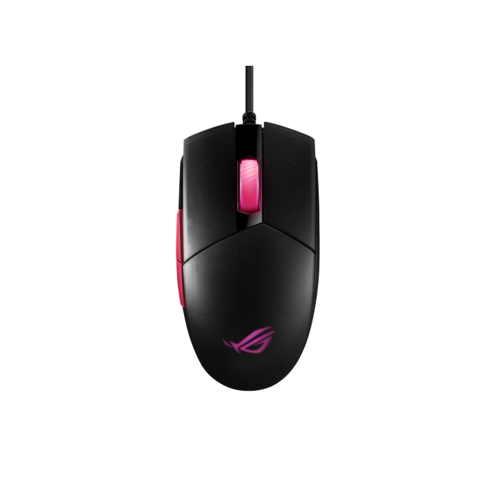 ASUS ROG Strix Impact II Electro Punk Gaming Mouse (6200 DPI 5 Programmable Buttons Aura Sync RGB Lighting Ergonomic)