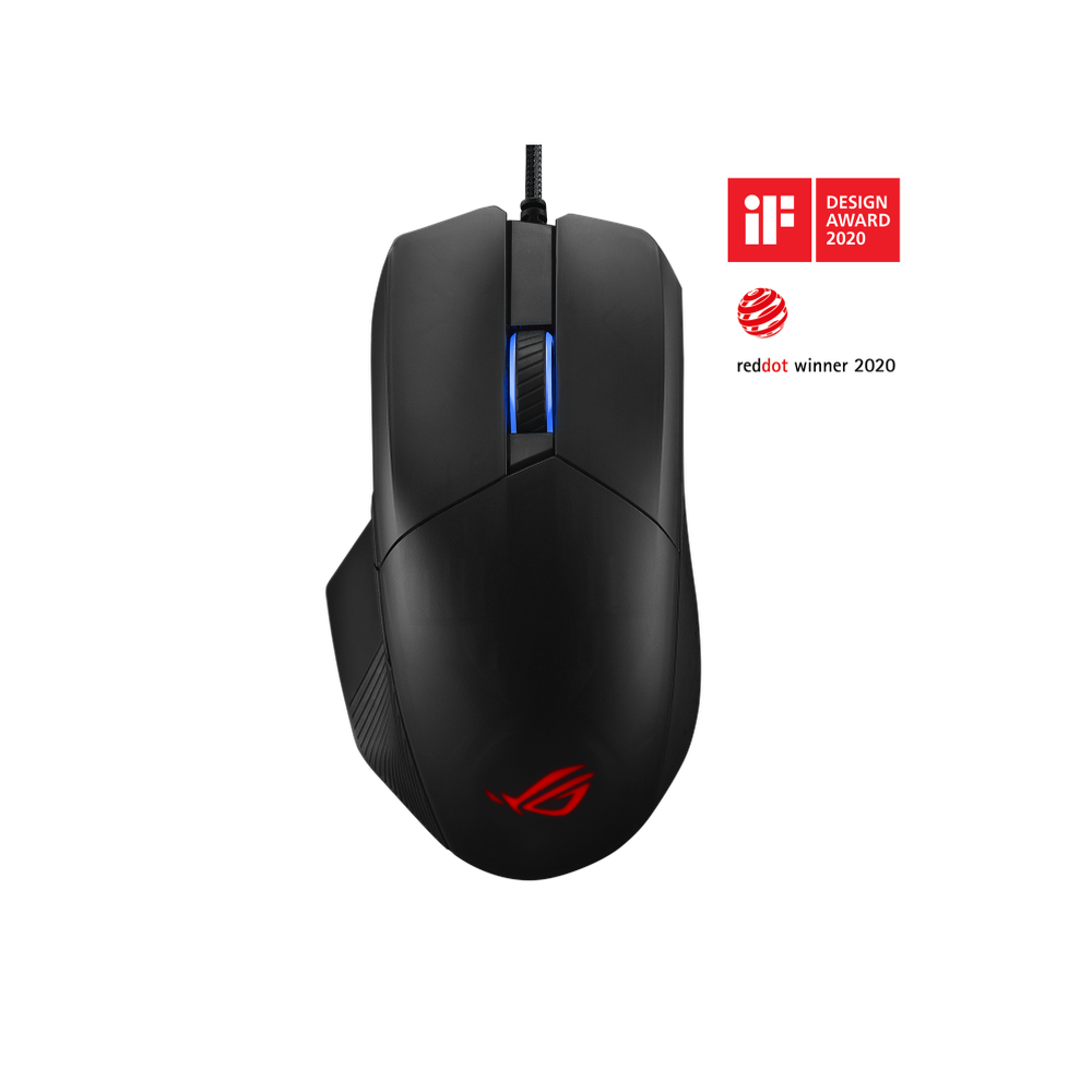 Asus ROG Chakram Core gaming mouse featuring programmable joystick advanced 16000 dpi sensor push-fit switch sockets design adjustable weight stealth