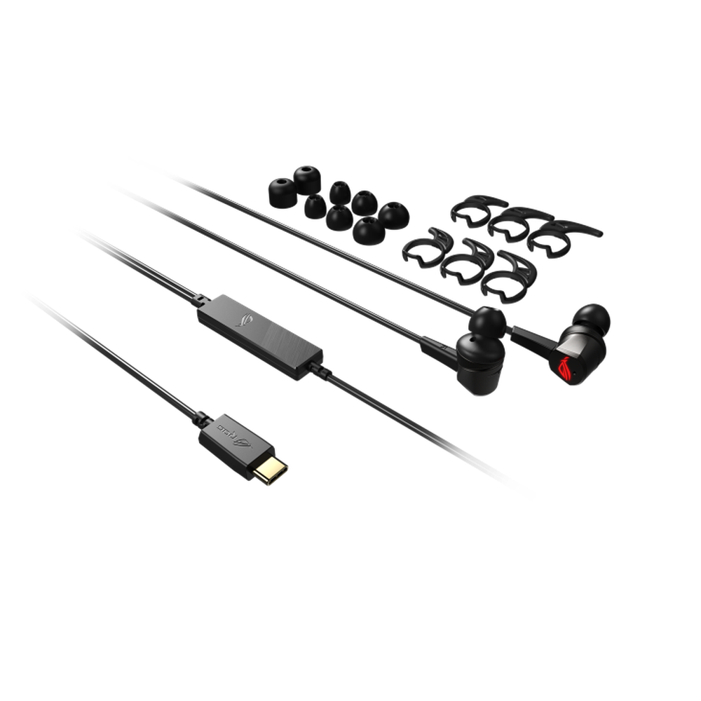 ASUS ROG CETRA IN EAR GAMING HEADPHONES USB C 10MM ESSENCE DRIVERS ACTIVE NOISE CANCELLATION