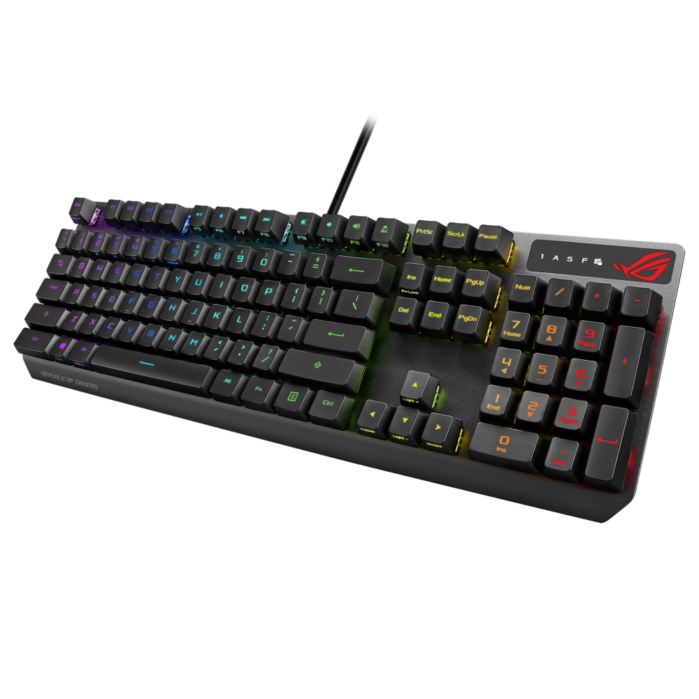 Asus ROG RX Optical Mechanical Switches all-round Aura Sync RGB illumination IP56 water and dust resistance