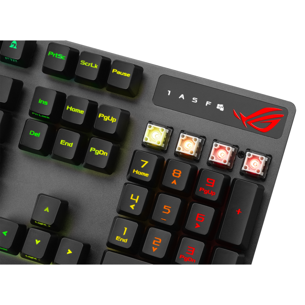 Asus ROG RX Optical Mechanical Switches all-round Aura Sync RGB illumination IP56 water and dust resistance