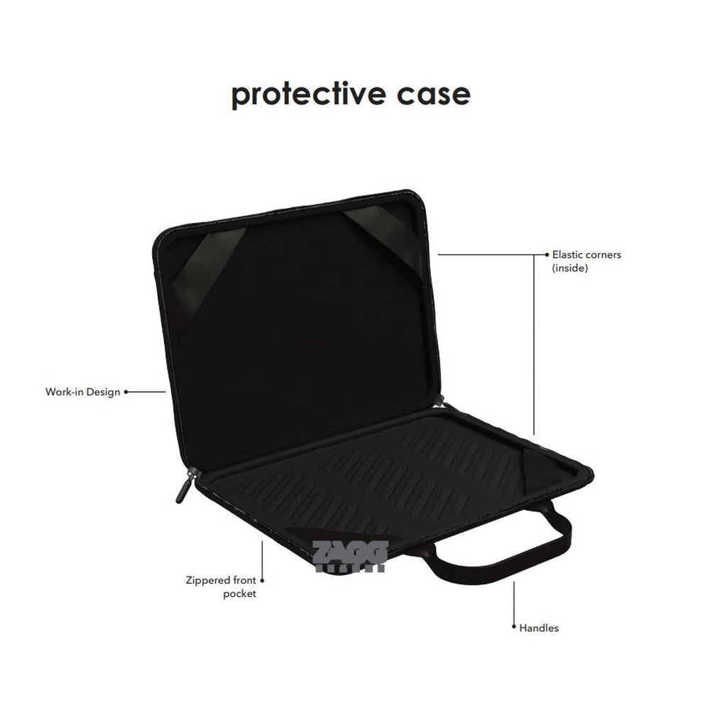 ZAGG Protective Notebook Bag - 11.6" - Black-FG-INTL