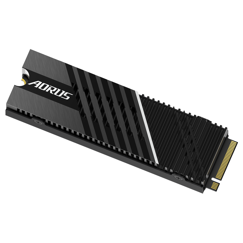 Gigabyte AORUS Gen4 7000s SSD 1TBPCIe 4.0x4 NVMe 1.4 DDR4 DRAM 8 CH w32 CEs Phison 4th Gen LDPC & RAID ECCAES-256 Encryption Thermal Throttle Protec