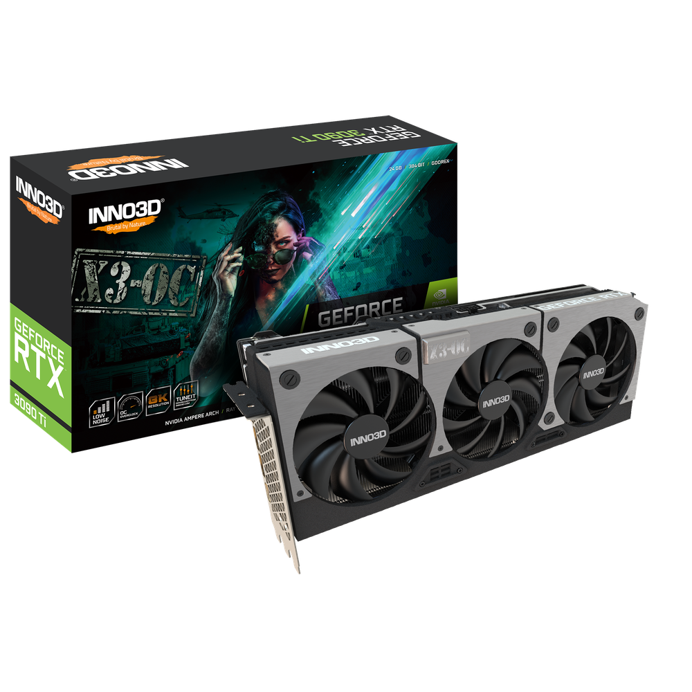 Inno3D NVIDIA RTX 3090 Ti X3 OC (1890Mhz / 21Gbps) 24GB GDDR6X 384-bit DP+DP+DP+HDMI