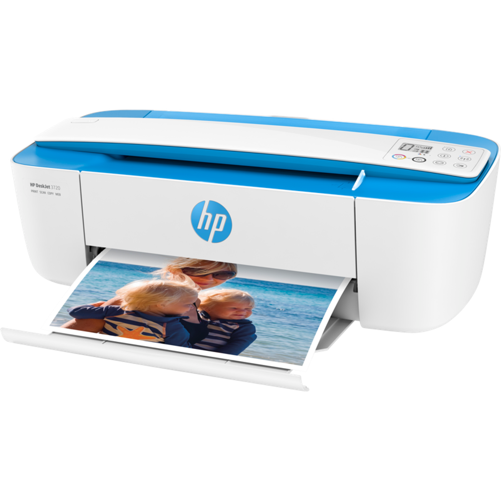 HP DeskJet 3720 All-in-OnePrint copy scan wireless64MBUp to 19 ppmUp to 1000 pages/mth360 MHz3.34kg