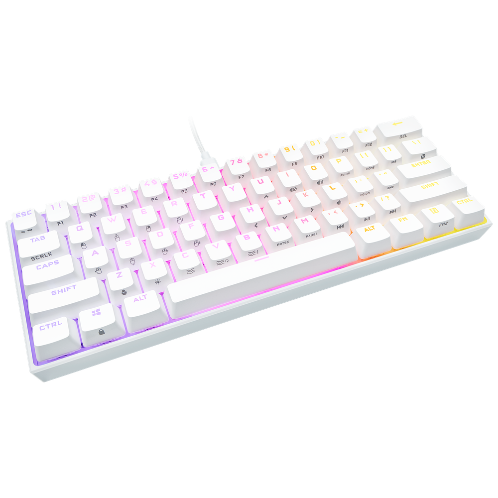 Corsair K65 RGB MINI 60% mechanical gaming keyboard CHERRY MX SPEED WHITE